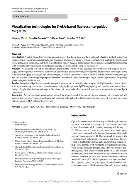 Visualization Technologies For 5 Ala Based Fluorescence Guided