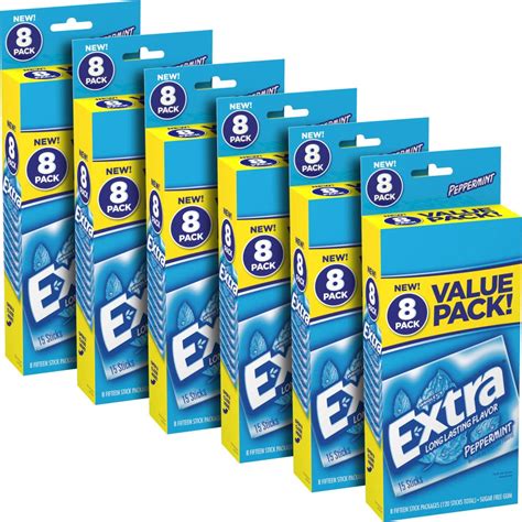 Buy Extra Peppermint Sugar Free Chewing Gum Bulk Pack 15 Pieces 48