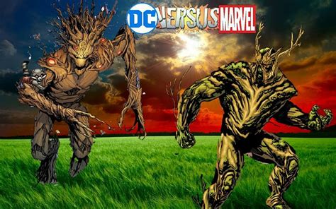 Groot Vs Swamp Thing Marvel Vs Dc Marvel Vs Comic Books