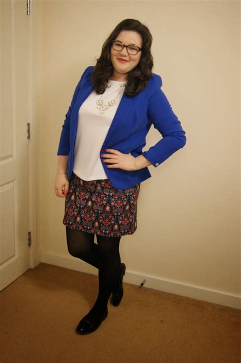 Jazzy Skirt And White Boxy Tee From Fandf With Matalan Cobalt Blue