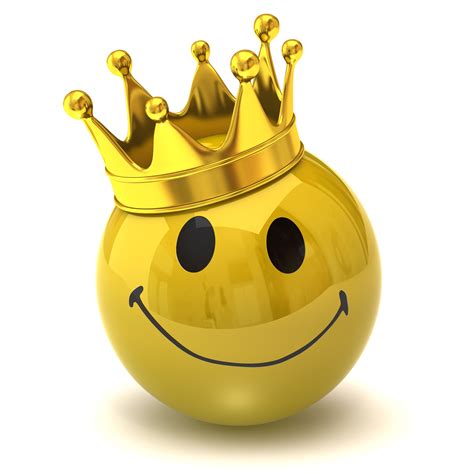 Happy Smiley With Crown Cute Images For Dp Smiley Emoji