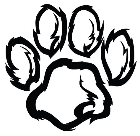 Wildcat Paw Plain Clip Art At Vector Clip Art Online