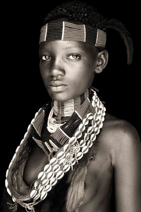 Hamar Little Girl Ethiopia Portrait African People African Tribal