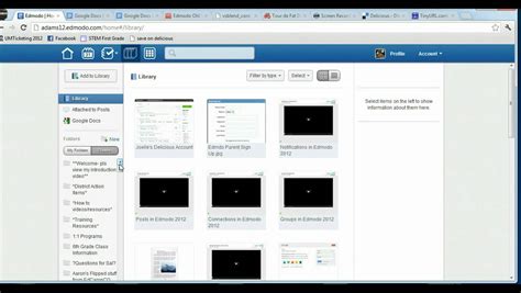 Library And Folders In Edmodo 2012 Youtube