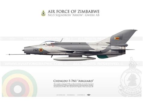 Chengdu F 7ni “airguard” Zimbabwe Tc 129 Aviationgraphic