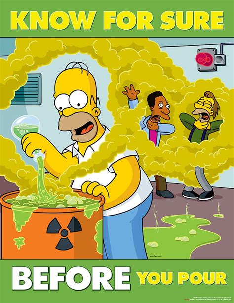 Simpsons Chemical Safety Poster Safety Posters Lab Safety Poster