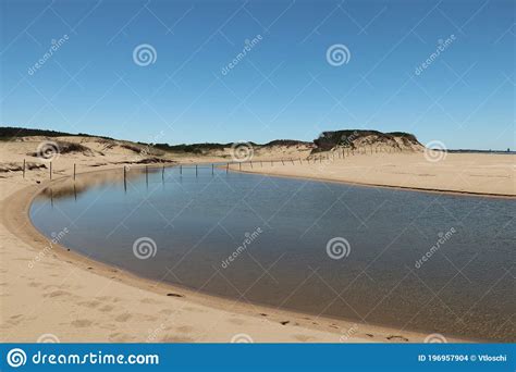 Watercourse Connecting The Lagoon To The Sea Stock Photo Image Of