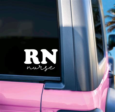 Rn Decal Car Decals Nurse Car Decals Tumbler Decal Nurse Stickers