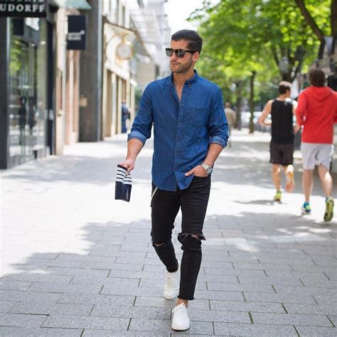 how to wear ripped jeans like a street style star mensfashionstyle white jeans men ripped