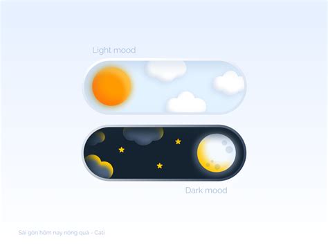 Light And Dark Mood Button By Cati Creative On Dribbble