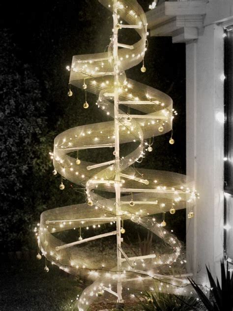 Christmas Tree Outdoor Abstract Diy Led Lights Pvc Pipe