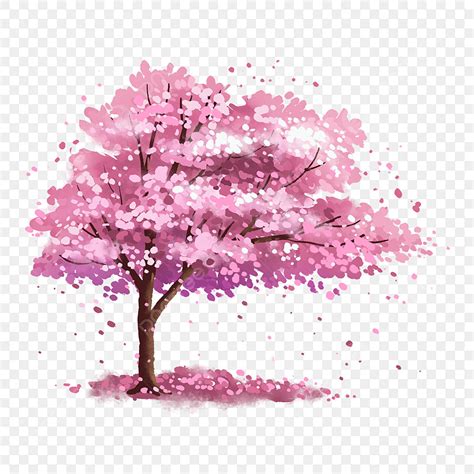 Cherry Blossoms Clipart Black And White Tree