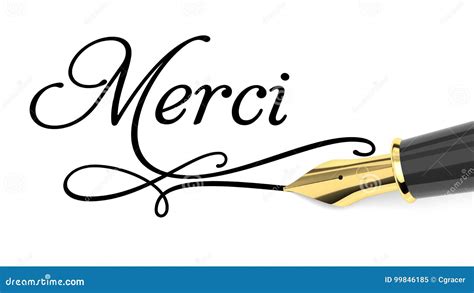 Carte De Merci Illustration Stock Illustration Du Encre 99846185