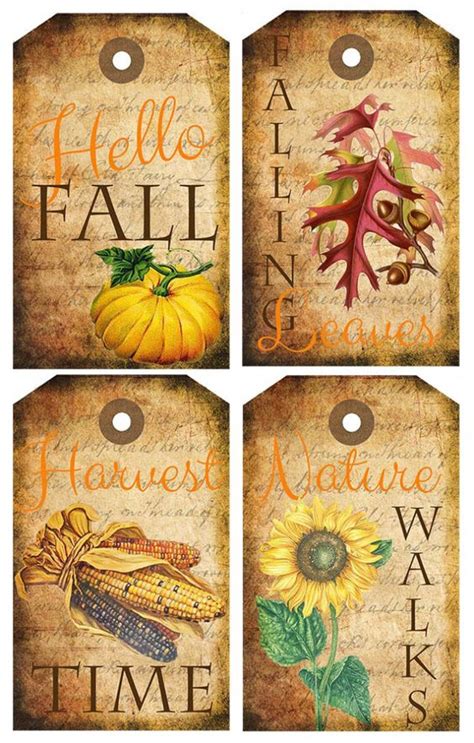 Free Printable Fall Themes And Tags On Pinterest