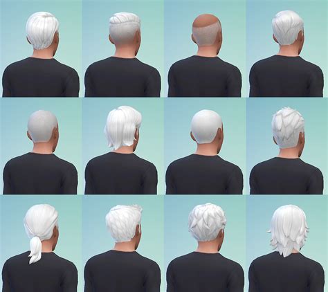 My Sims 4 Blog True White Hair Hair Recolors By Simmiane