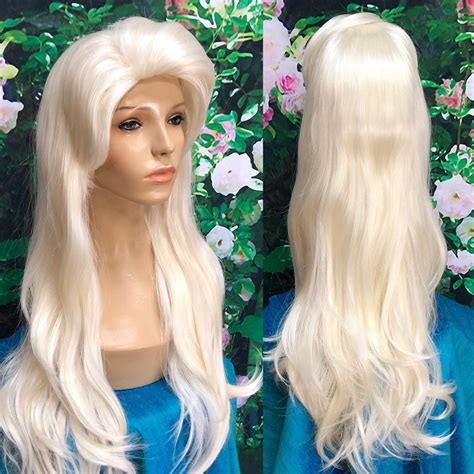 Elsa Frozen Wig Park Snow Queen Blonde Loose Etsy