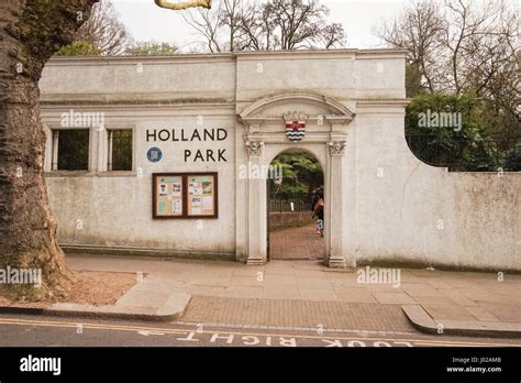 North Entrance Gate To Holland Park West London England Uk Stock