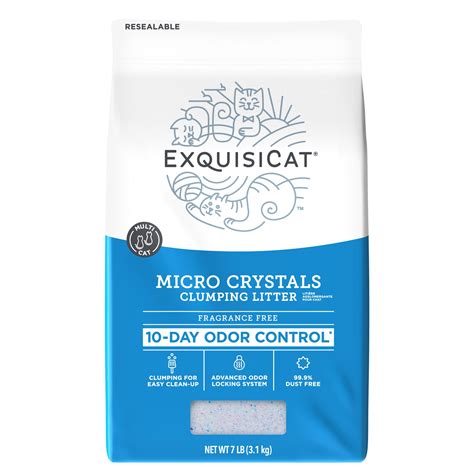 Exquisicat Micro Crystals Clumping Multi Cat Silica Cat Litter