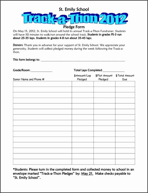 6 School Fundraiser Order Form Template Sampletemplatess