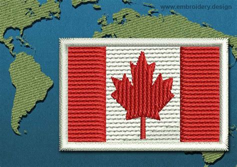 Design embroidery Flag of Canada Mini with Colour Trim by embroidery design