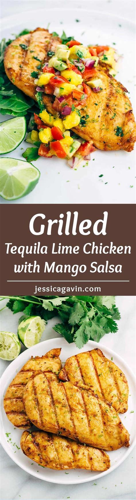 This flavorful mango chicken marinade combines fresh mango, honey, lime, sriracha, and a touch of garlic for a wonderfully tasty baked or grilled chicken dinner! Tequila Lime Chicken with Mango Salsa | Recipe | Tequila ...