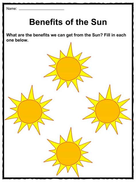 The Sun Facts Worksheets And Key Information For Kids