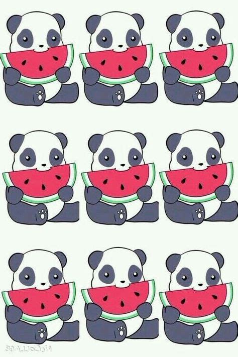 Super Cute Watermelon Eating Panda Wallpaper ♡♥♡♥♡♥ Wallpapers Pandas
