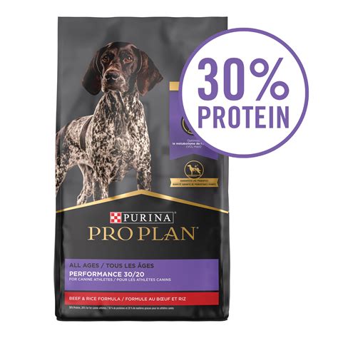 46% protein helps protect muscle mass during weight loss. Purina Pro Plan Active, High Calorie, High Protein Dry Dog ...