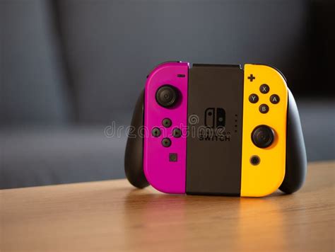 Uk Feb 2020 Nintendo Switch Purple And Orange Neon Joy Con