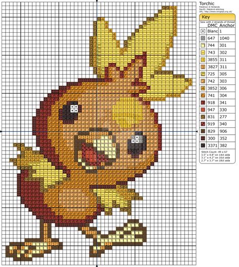 Patterns to import from the old wiki. Pokemon - Torchic by Makibird-Stitching.deviantart.com on ...