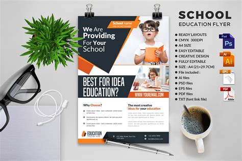 School Education Flyer Flyer Templates Creative Market