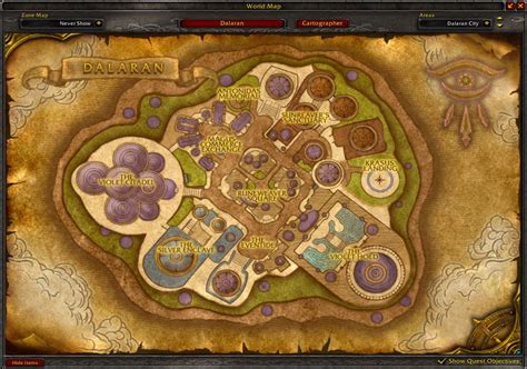 Dalaran Map Wow Screenshot Gamingcfg