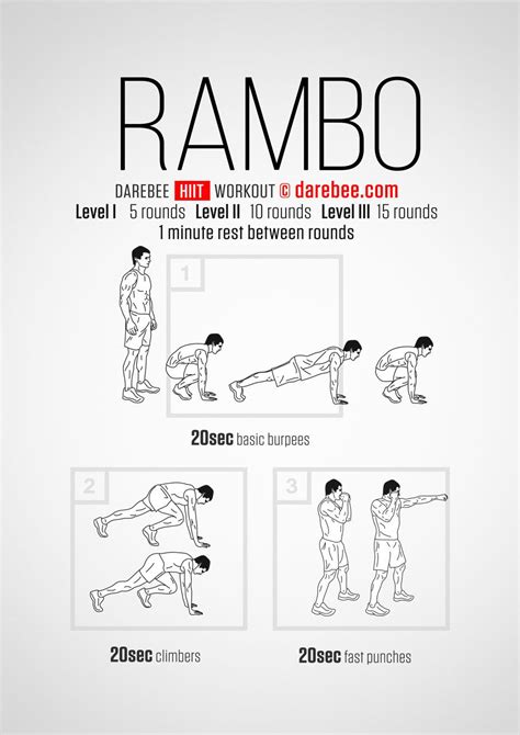 Rambo Workout Workout Nerdy Workout Bodyweight Workout