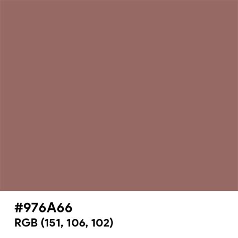 Terracotta Red Brown Color Hex Code Is 976a66