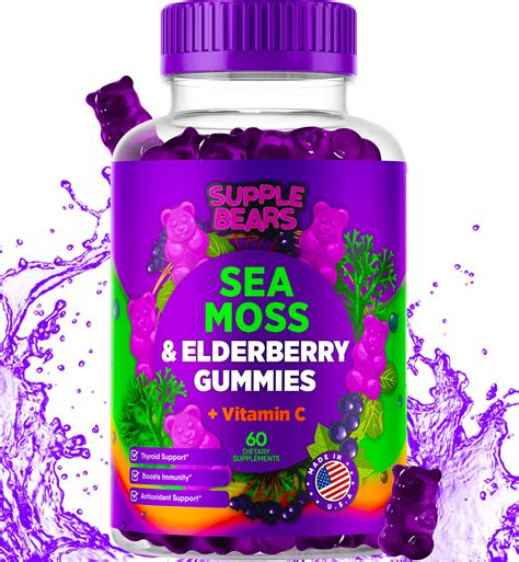 Buy Sea Moss Gummies And Elderberry C Zinc Extra Strength Immune