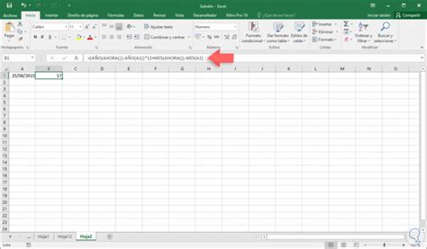 Cómo Calcular Meses Años O Días Entre Dos Fechas Excel 2016 Solvetic