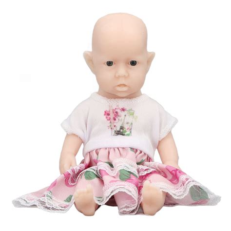6in Reborn Baby Doll Lifelike Realistic Silicone Pink White Dress