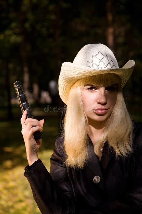 Girl With Gun Stock Photo Image Of White Female Person 10644496