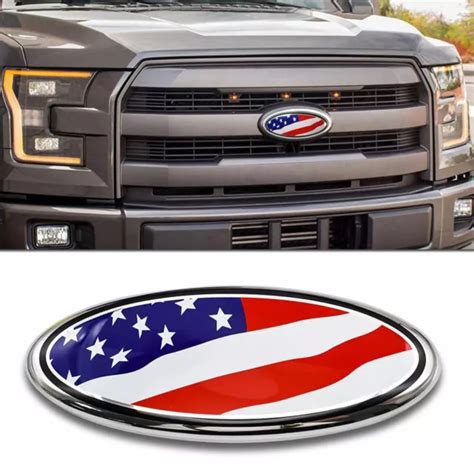 9 USA FLAG Emblem Car Front Grille 3D Badge Nameplate For F150 F250