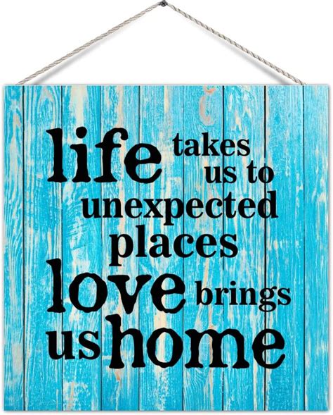 Farmhouse Wood Sign Plaque Life Takes Us To Unexpected