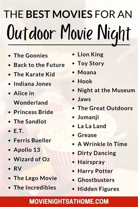 57 best movies for outdoor movie night party 2023