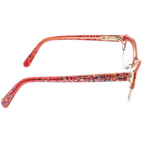 kate spade eyeglasses lyssa 0w55 pink w gold and blue glitter half rim 49[]17 135 ebay