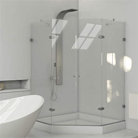 VIGO Verona 36 125 In X 76 75 In Frameless Neo Angle Shower Enclosure