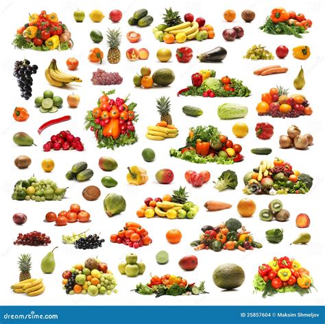 A Collage Of Many Different Fruits And Vegetables Stock Photo Image