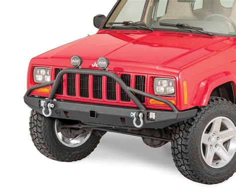 Jcr Offroad Defender Front Bumper With 2 Receiver For 84 01 Jeep