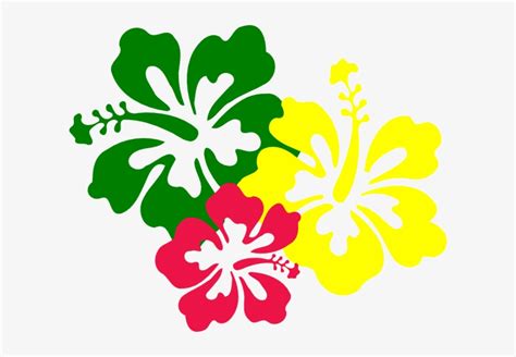 Cartoon Hawaiian Flowers Hibiscus Clip Art 600x488 Png Download