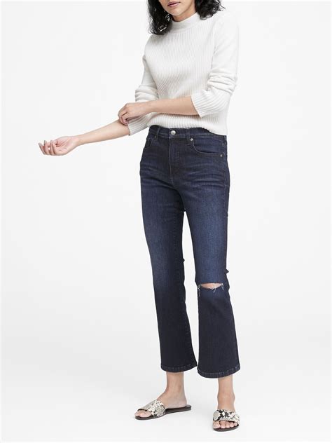 Mid Rise Crop Flare Jean Banana Republic Cropped Flare Jeans