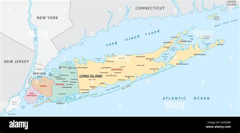 Long Island Map Of Cities