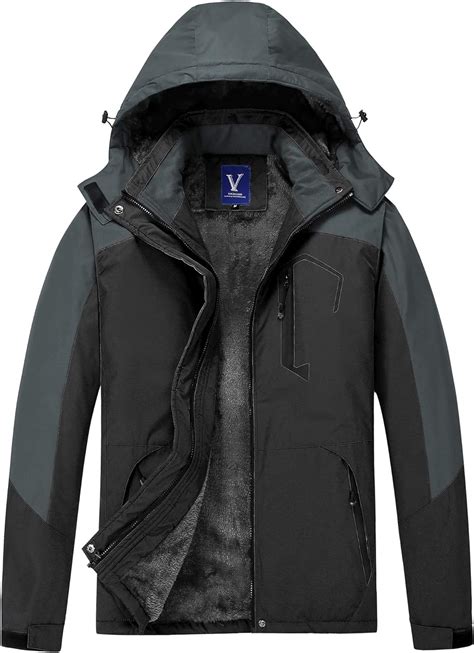 Buy Vicalled Mens Outdoor Mountain Ski Jacket Snow Waterproof Fleece