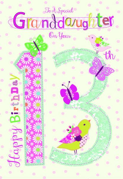 Stunning To A Special Granddaughter On Your 13th Birthday Greeting Card For Sale Online Ebay